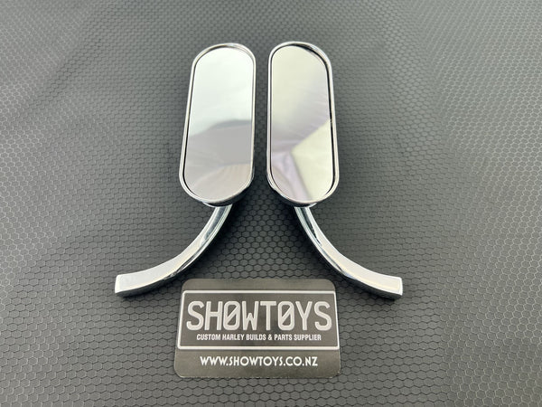 Mini Oval Mirror Chrome Suit Harley Davidson